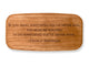 Top VIew of a 4" Med Wide Cherry with laser engraved image of Quote -Thomas Jefferson