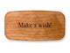 Top VIew of a 4" Med Wide Cherry with laser engraved image of Quote -Make a wish!