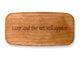 Top VIew of a 4" Med Wide Cherry with laser engraved image of Quote -Zen saying Leap