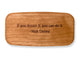Top VIew of a 4" Med Wide Cherry with laser engraved image of Quote -Walt Disney