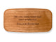 Top VIew of a 4" Med Wide Cherry with laser engraved image of Quote -Eleanor Roosevelt Scares