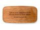 Top VIew of a 4" Med Wide Cherry with laser engraved image of Quote -Allen Saunders