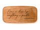 Opened View of a 4" Med Wide Cherry with laser engraved image of Quote -Christopher Reeve