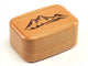 Top View of a 3" Tall Wide Cherry with laser engraved image of Mountains
