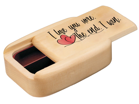 Closed Secret Box of a Organizer Box with color printed image of I love you more
