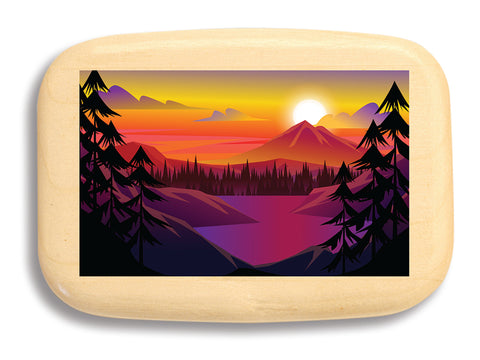 Open View of a Organizer Box with color printed image of Sunset scene