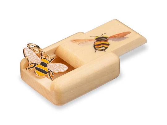 Open View of a Treasure Box with color printed image of Bee Box