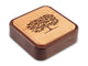 Angled Top View of a Terra Flip-Top with laser engraved image of Heart Tree