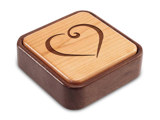 Angled Top View of a Terra Flip-Top with laser engraved image of Heart