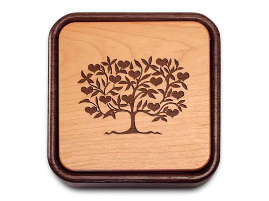 Top View of a Terra Inside Engraved Flip-Top with laser engraved image of Love Grows Tree