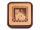 Top View of a Terra Photo Flip-Top with laser engraved image of Folk Cat