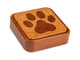 Angled Top View of a Terra Photo Flip-Top with laser engraved image of Dog Paw Print