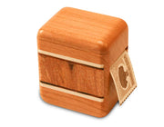 Cherry Stamp Box - Burl Maple Inlay