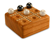 Tic-Tac-Toe Cherry Inlay Marble Game